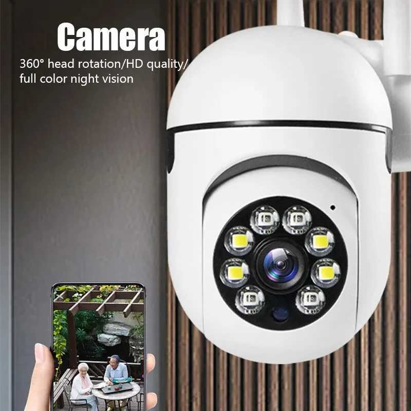 Camera P WiFi Camera He PTZ IP Camera Color Night Au Wireless Surveillance Camera Auto He Tracking Security CCTV Camera Z241104