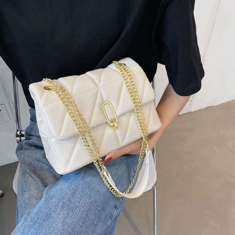 Designer Bag Kiwi Green Summer PU Leather Flap Crossbody Bags For Women Luxury Solid Color Shoulder Handbags Chain Purses purse luxury bag