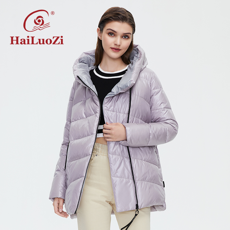 Hailuozi 2022 New Women's Winter Parka Short Hooded Warm Women Jackets Quilted Thicken Female Outerwear High Collar Coat 6056