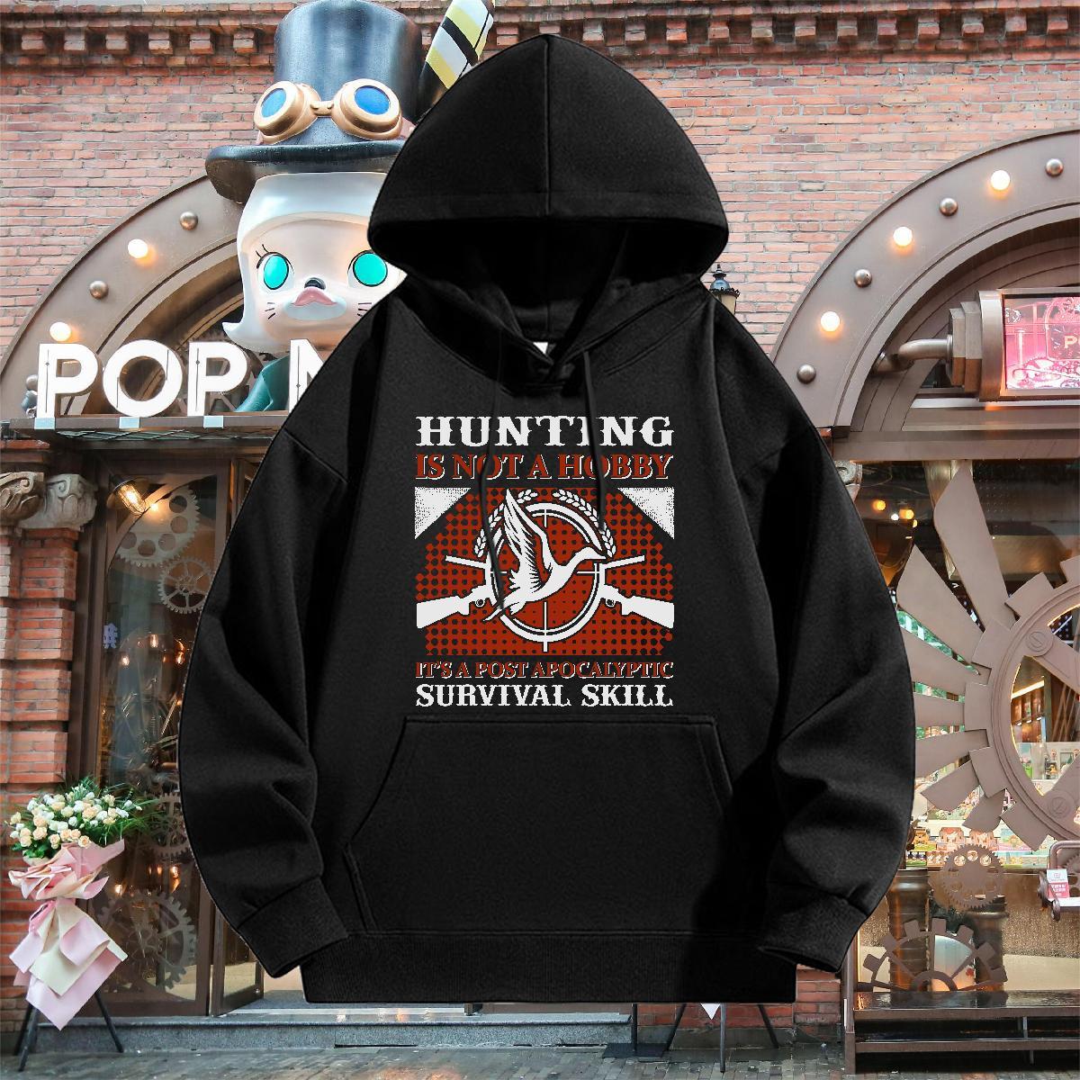 Free Shipping Men Hoodie Breathable Long Sleeve Loose Fit Men Tops Hoodie Cartoon Print Clothes Hoodie Spring Autumn Cotton 350g