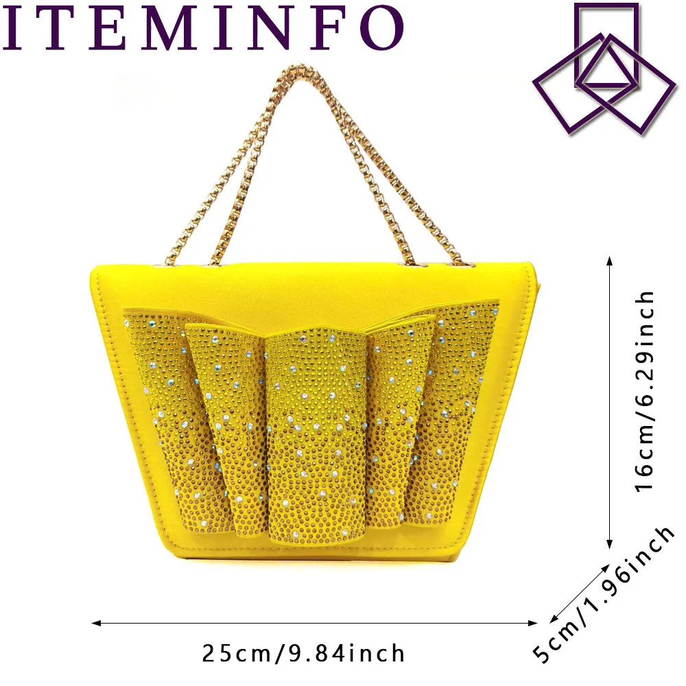 High Quality Yellow Color Fish Beaked Toe Cap Thin Heels Ladies Shoes Matching Bag Set For Women Wedding Party Pump 240321