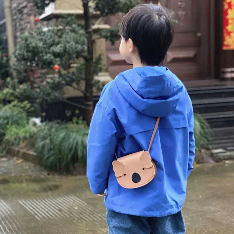 2024 New Kids Messenger Bag Girls Bear Single Shoulder Small Bag Children Cute Koala Satchel LX241104