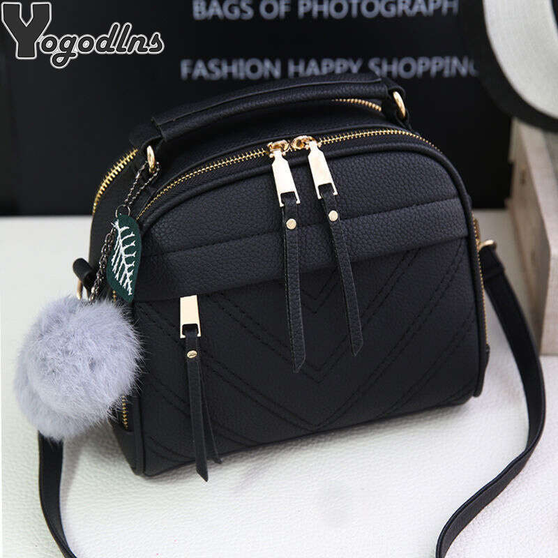 Designer Bag PU Leather Small Handbag For Women Fashion Tassel Messenger Bags With Ball Female Shoulder Bags Ladies Party Crossby Bag purse luxury bag