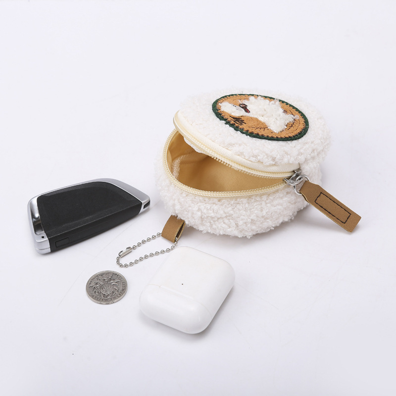 Cashmere storage woolen coin purse, lamb key bag, cashmere mini bag