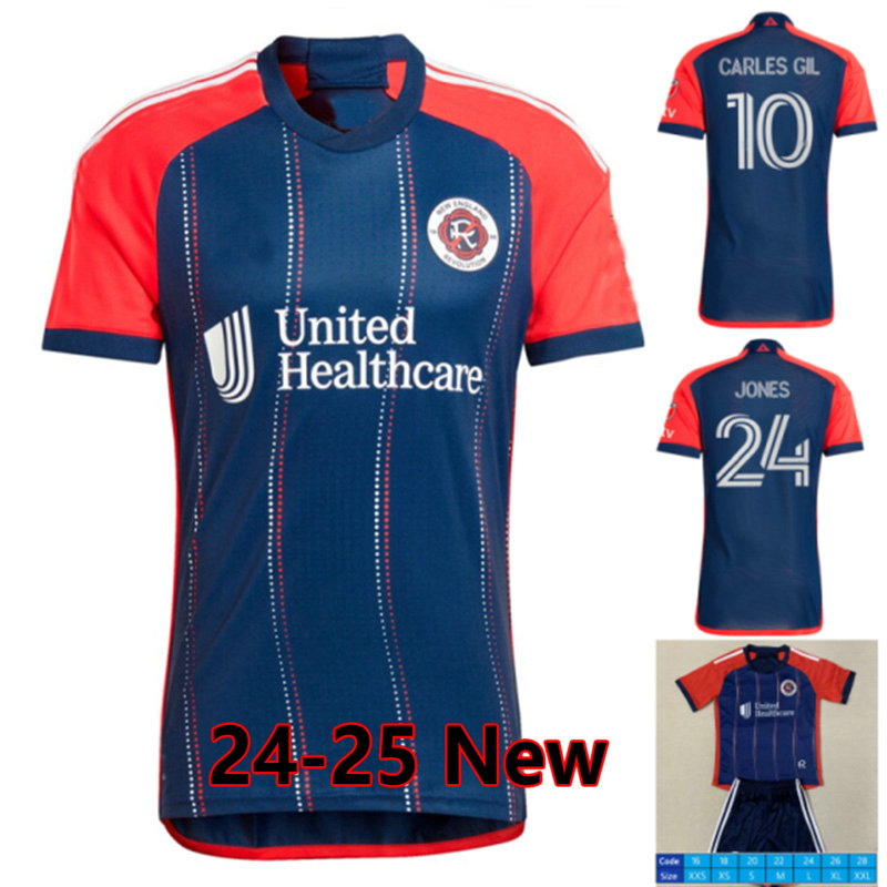 2024 2025 New England Soccer Jerseys Revolution VRIONI CARLES GIL CHANCALAY BORRERO 24 25 home BOLMA BAJRAKTAREVIC POLSTER football shirt JONATHAN men kids uniform