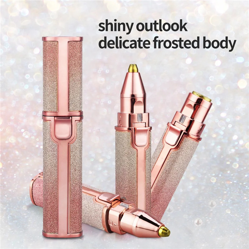 2 in 1 Electric Eyebrow Trimmer USB Epilator Hair Remover For Women Makeup Tools Dermaplaning Shaving Eyebrow Razor 240321