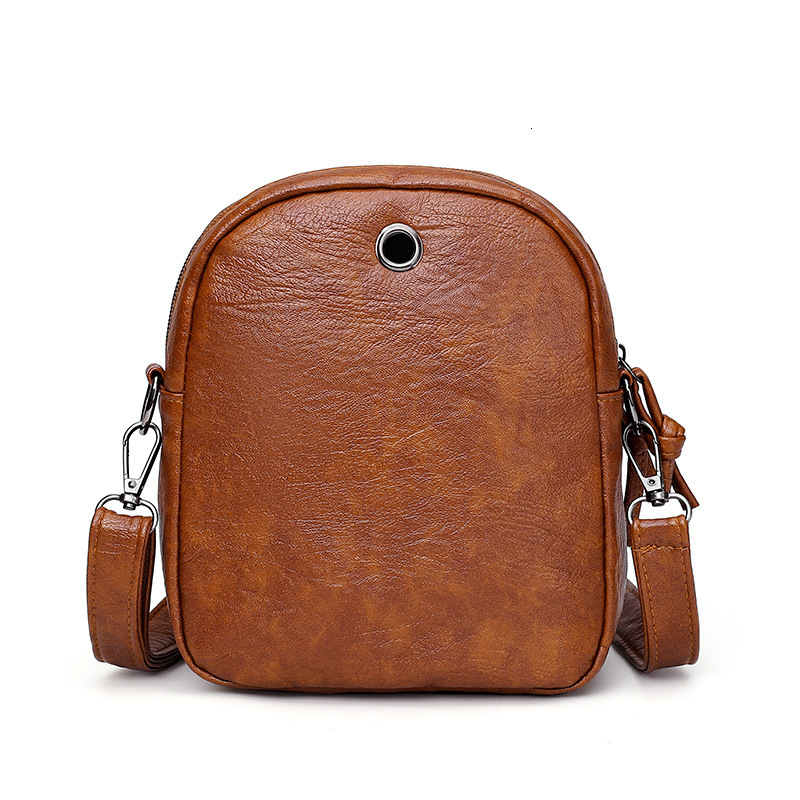 Vintage Designer Shoulder Messenger Bag Casual Handbag Crossbody Bags For Women PU Leather Small Daily Phone Pocket Purse Sac