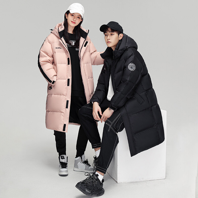 Women's Winter Coat Female Windproof Thick Hooded Outerwears Patchwork Color Clash Trend High Street Down Jackets