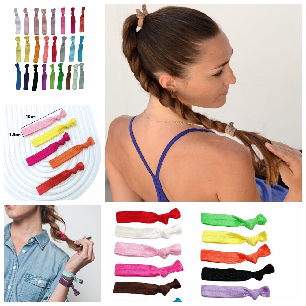 Women Girls Baby 4 INCH Hand Knot Elastic Hair Band Ties Scrunchie Ponytail Holder Bracelet Shimmery Sports Team Princess Headband Wristbands Accessor