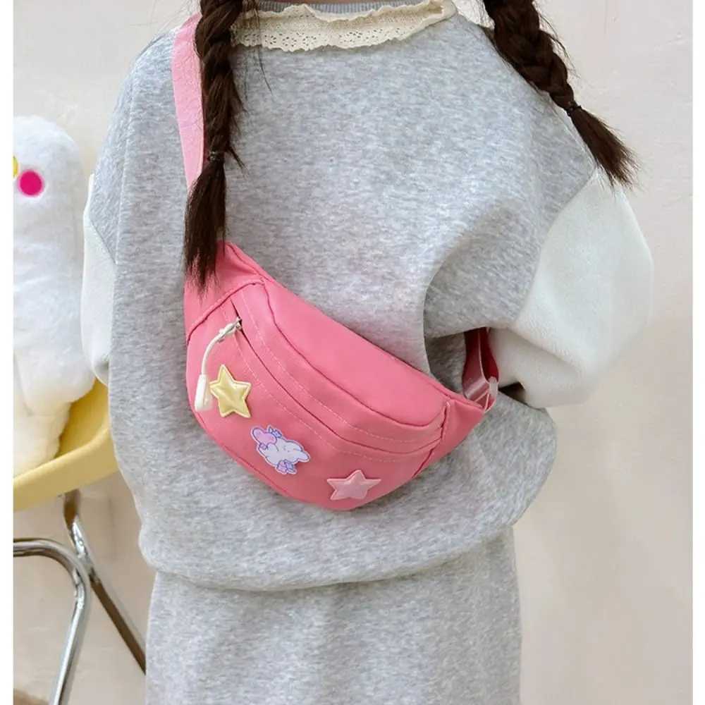 Women Waist Bag Kids Cute Star Fanny Pack Canvas Waist Pack Girls Kawaii Crossbody Purse LX241104
