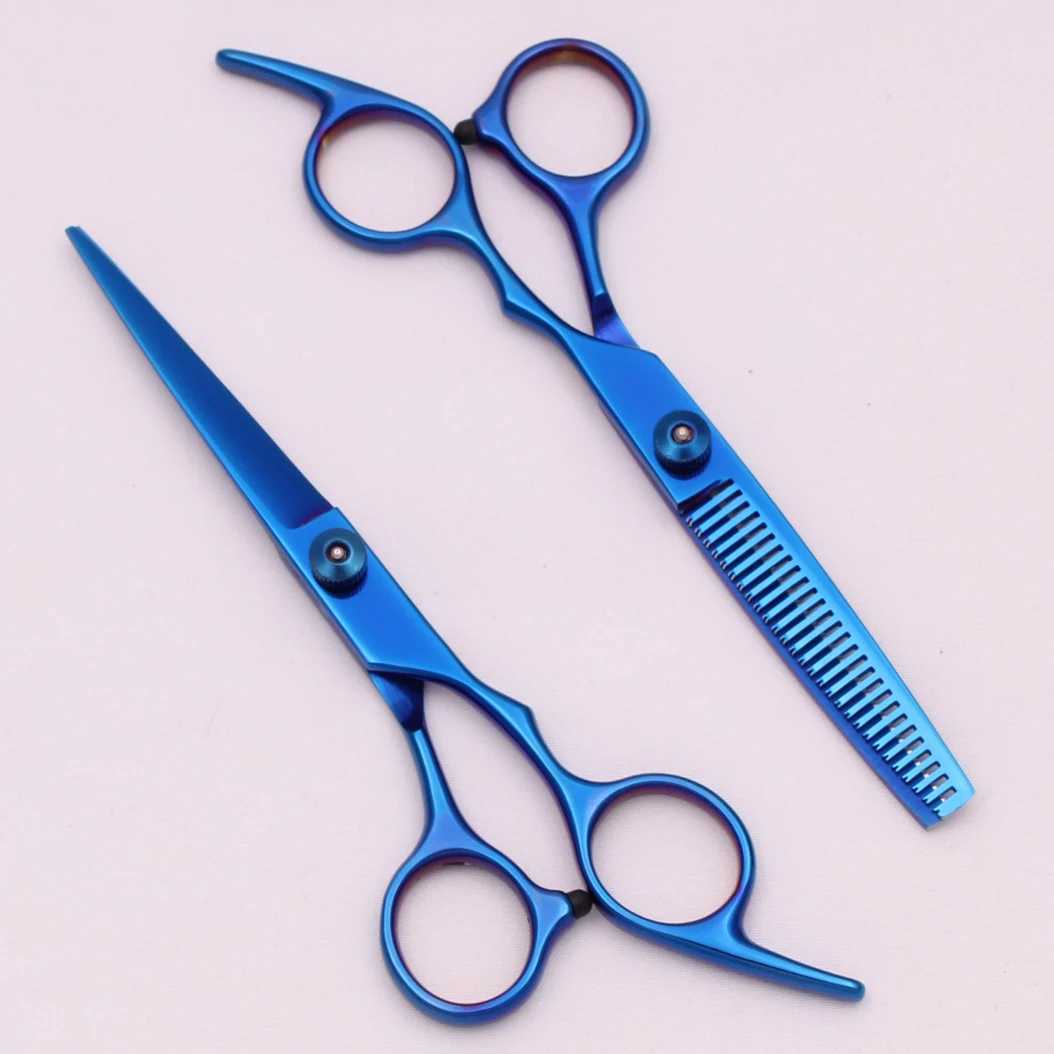 6 Hair Scissors Professional Cutting Shears Thinning Hairdressing Razors Com Set Salon Barber Home Japan Steel DropshippingXJ2411