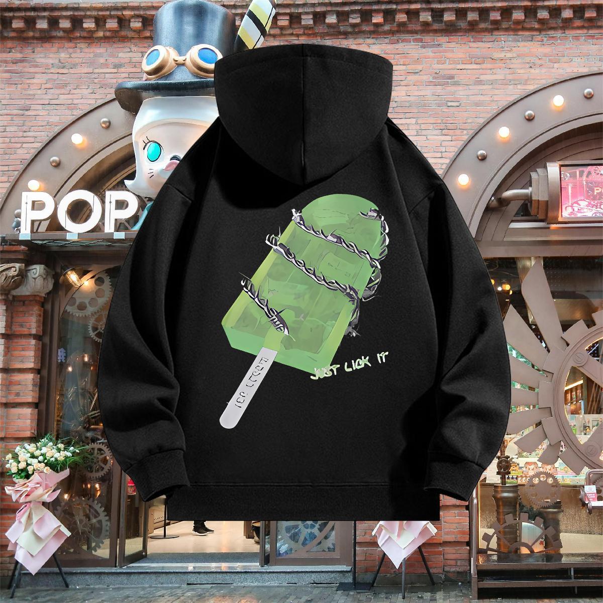 Designer Fashion Mens Hoodie Sweatshirt Drawstring Long Sleeve Loose Fit Men's Hooded Sweatshirt Cartoon Printing S-3XL Pullover Hoodie Outdoor V