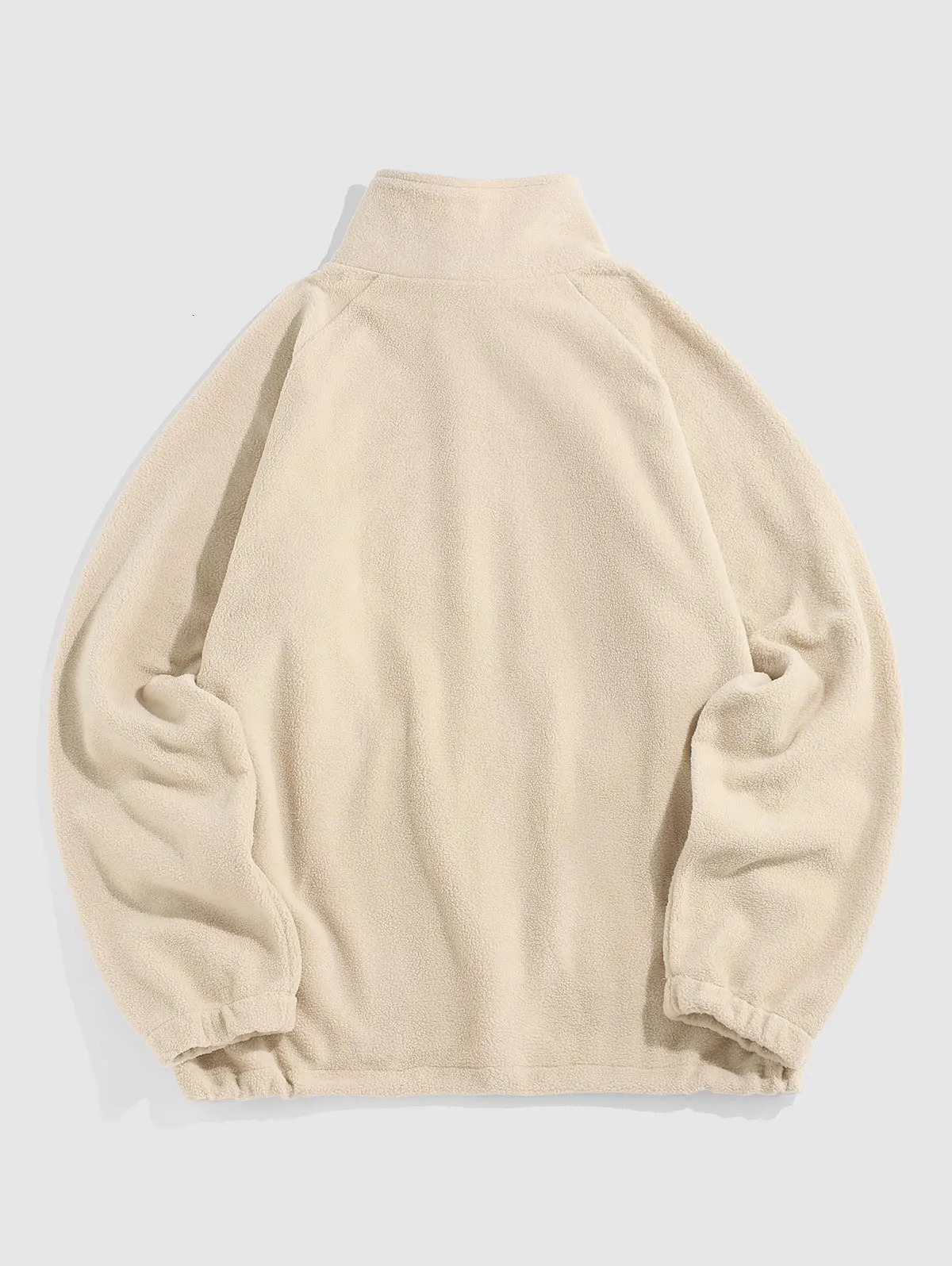Mens Hoodies Fluffy Fleece Warm Sweatshirts Letters Embroidered Vintage Streetwear Pullover Sudaderas for Autumn Winter 241029