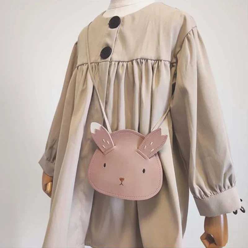 Cute Korean PU Kids Crossbody Bags for Toddler Girls Bunny Messenger Bag Kawaii Baby Childrens Small Handbags Gifts LX241104