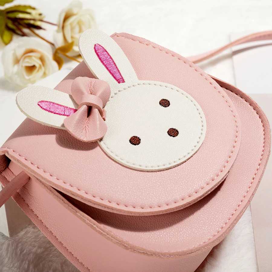 Little girl cute rabbit crossbody bag wallet small bow single shoulder bag handbag suitable for children and toddlers LX241104