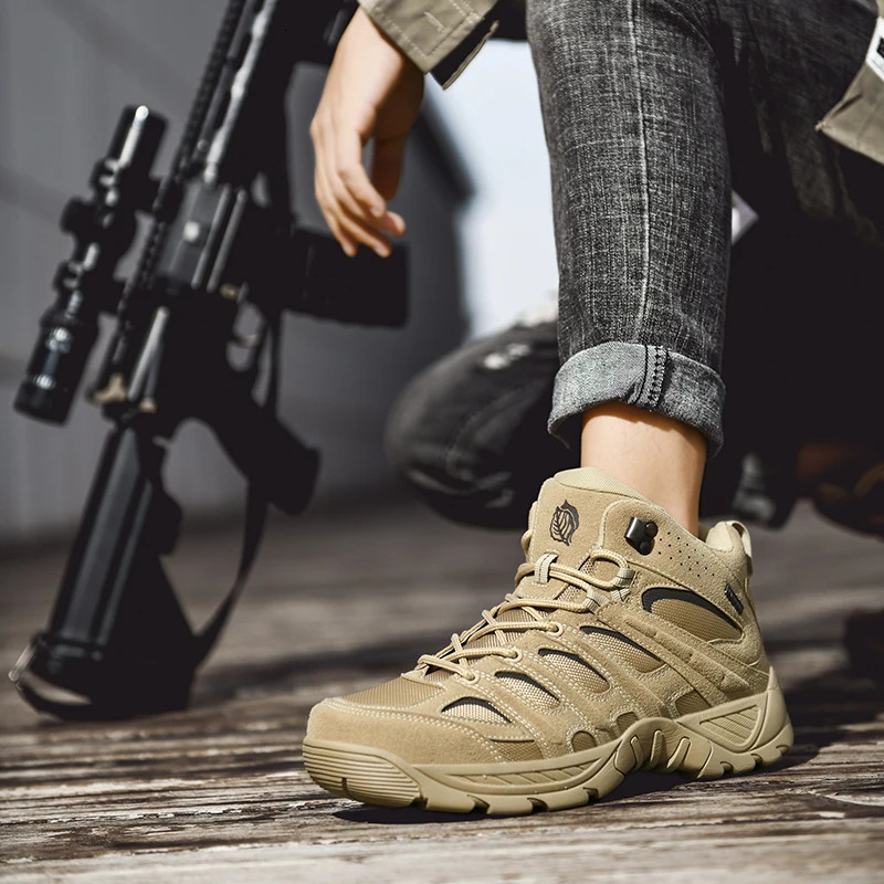 Fashion Mens Boots Winter Short Outdoor Men Hiking Autumn Sneakers Light Nonslip Desert Ankle 241104