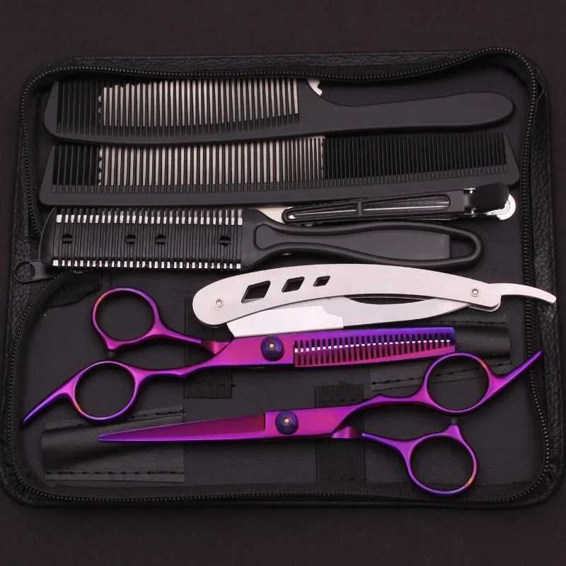 6.0 Inches Hair Scissors Professional Cutting Shears Thinning Hairdressing Haircut Set Salon Barber Home Japanese Steel 1001XJ2411