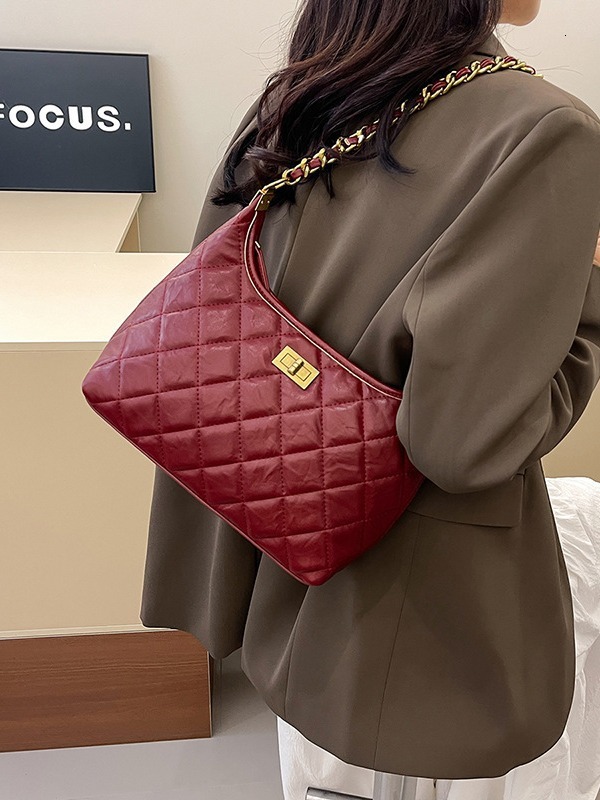 Design Lingge Small Fragrant Wind Chain Bucket New Versatile Underarm Single Shoulder Crossbody Bag Bags Designer Handbags