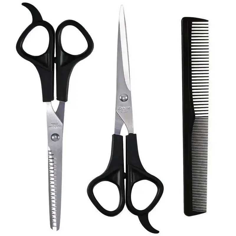 3pcs 7-inch Scissors Sets-Suitable for Thinning and Styling Hair-for Men and Women for Finishing Point Cuts and Flat CutsXJ2411