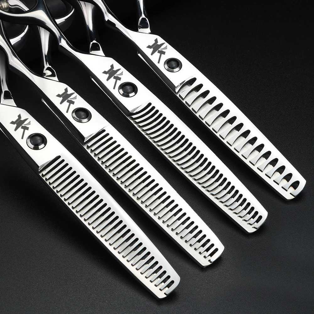 XUANFENG bull Screw Barber Cutting and Thinning Scissors 6-inch Japanese 440C Steel Hair ScissorsXJ2411