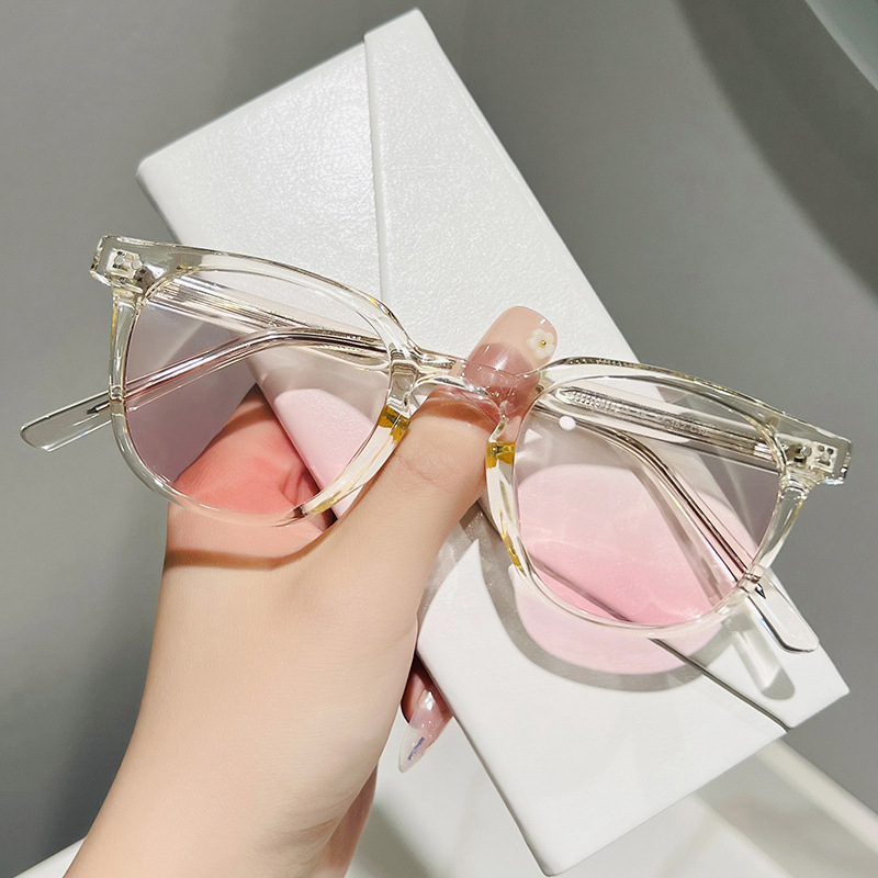 Polaroid lenses, high-end women's eyeglass frames, vintage metal sunglasses Fashionable cute cat eye glasses tortoiseshell anti blue light W092Ey