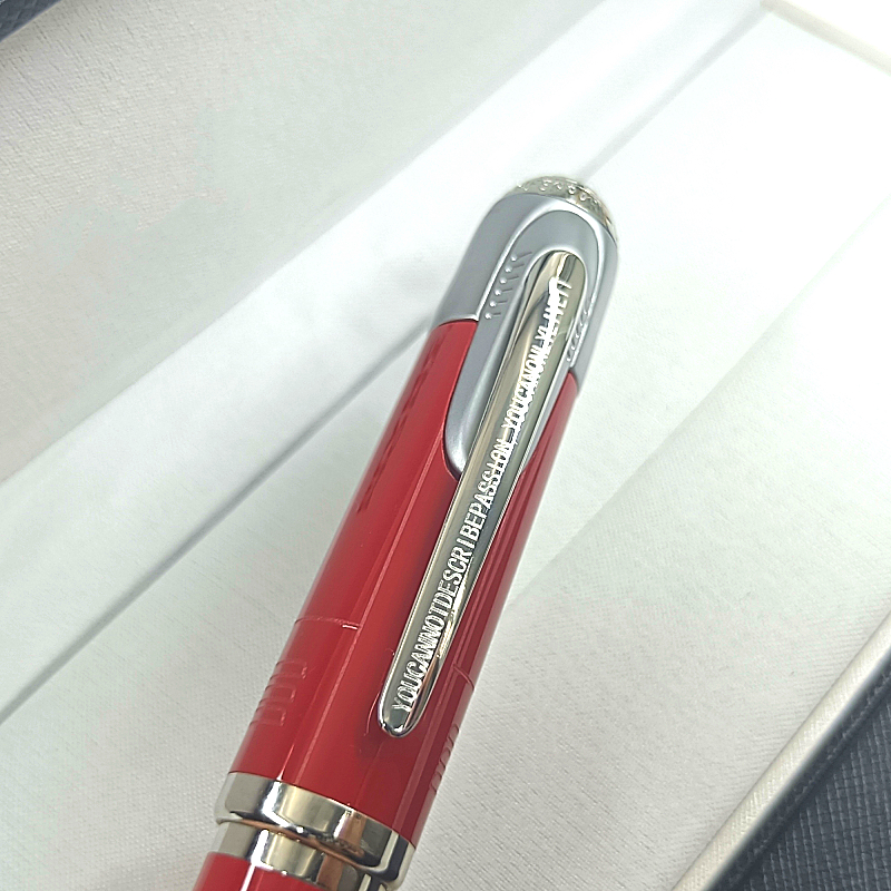 Wholesale Special Collection Enzo Fer-I Famous Figure Rollerball Ballpoint Pen Red Resin And Dwe74 Hollow-Carved Top Office School Writing Fountain Pe