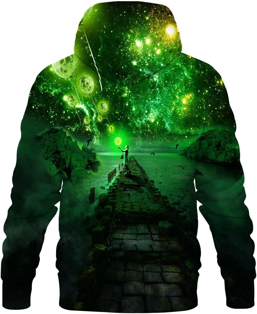 Hoodie for Mens Unisex Colorful Graphic Hoodies 3D Print Cool Sweatshirt Cool Design with Pocket for Graphic Hip-hop