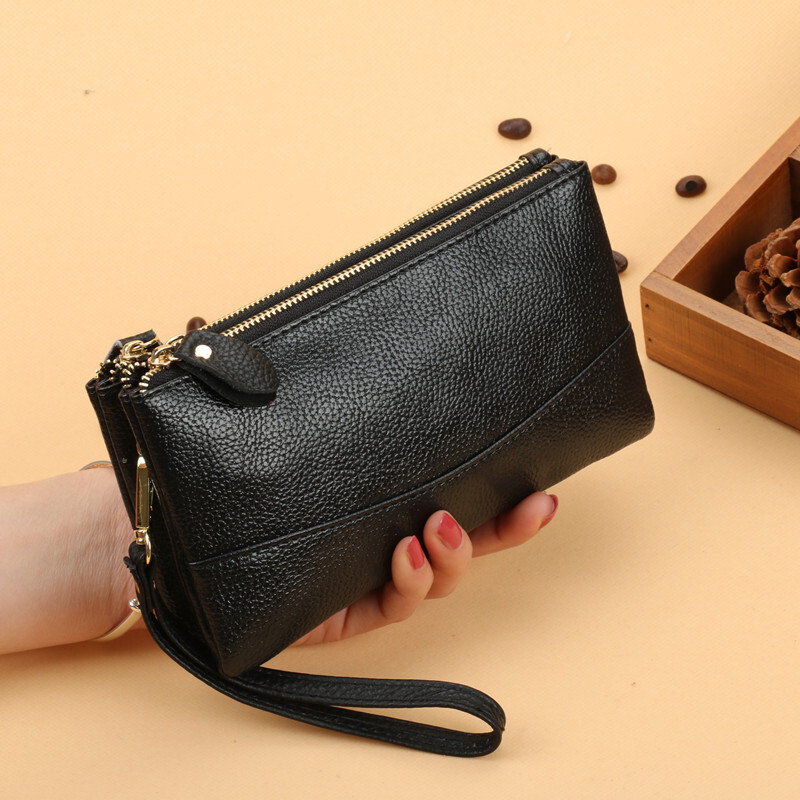 New Fashion Handbag Women's Long Zipper Large Capacity Double Layer Multi functional Phone Bag Zero Wallet