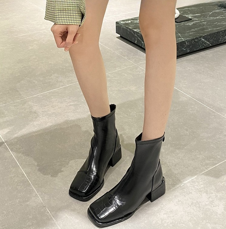 Women's Fashion Boots:Simple Design Handsome British Style Martin Boots 2024 Trendy Boots Hot Sale,Black/Brown,Free shipping