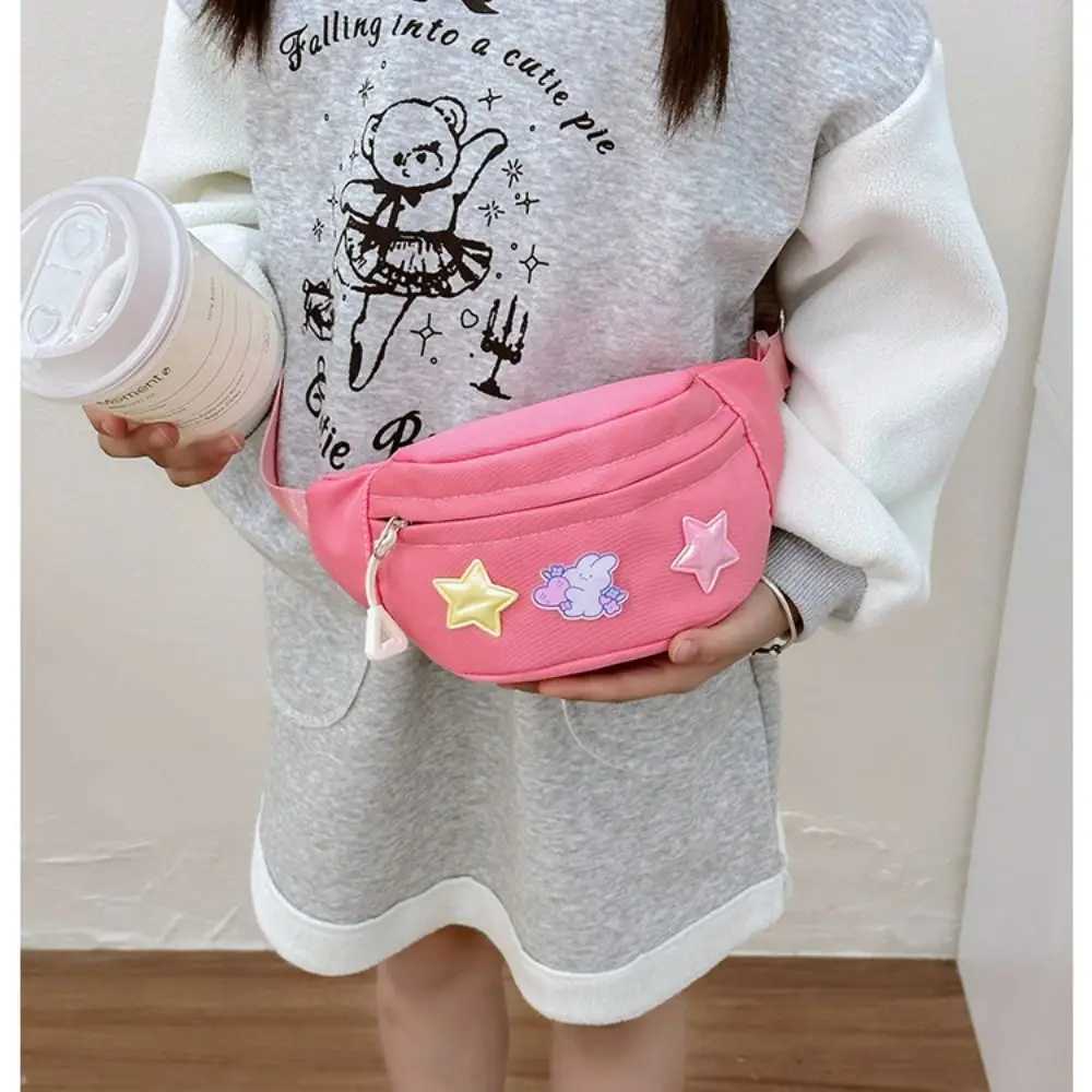 Women Waist Bag Kids Cute Star Fanny Pack Canvas Waist Pack Girls Kawaii Crossbody Purse LX241104