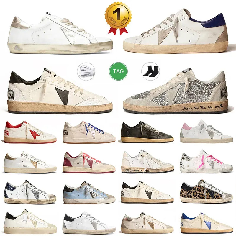 Designer Shoes Plate-forme Sneakers Leather Shoes Loafers Vintage Old Dirty Shoe star Women Men Black White Ball Casual Star Trainers Size EU35-46