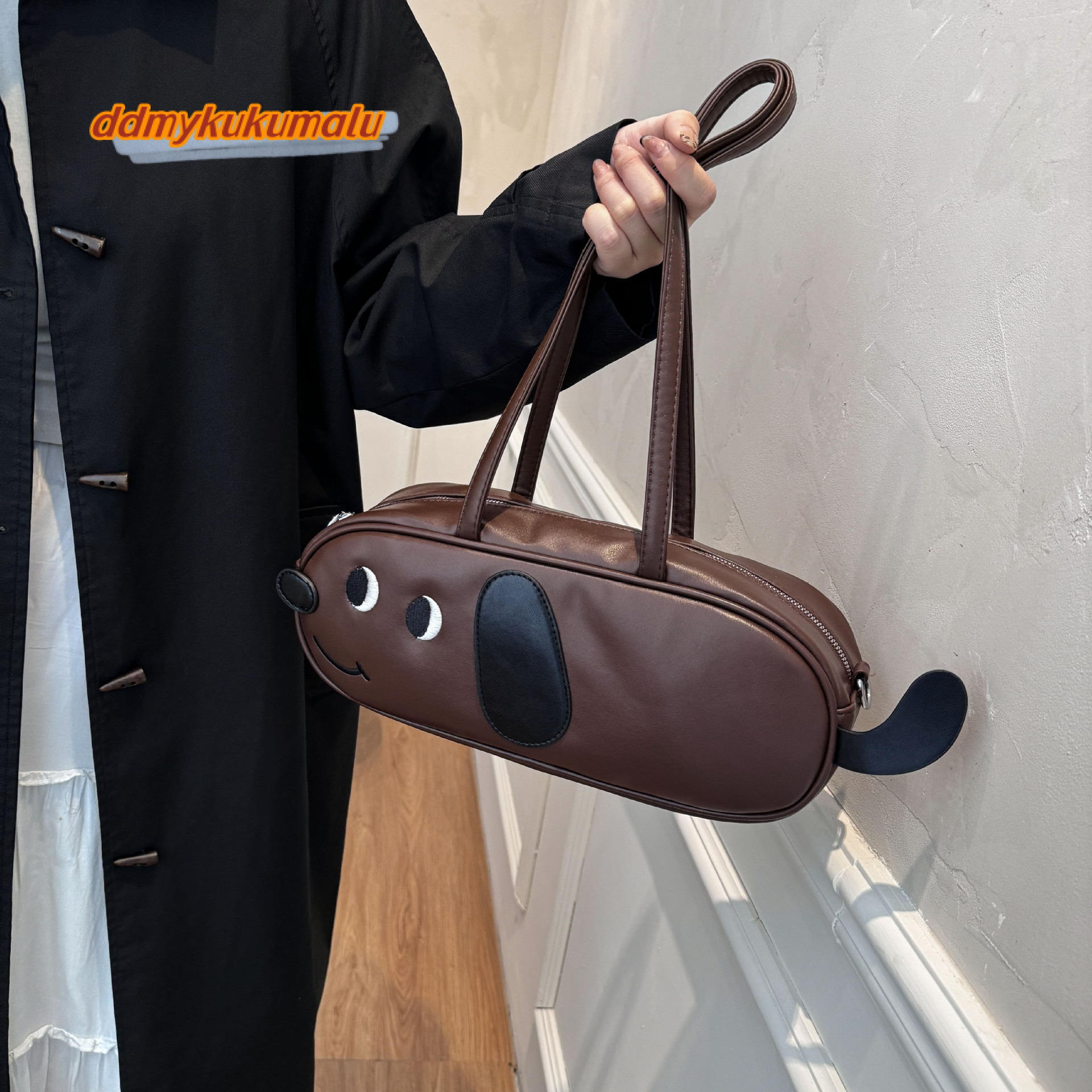 2024 Autumn/Winter Meilad Cute Sausage Stick Underarm Texture Commuter Travel Large Capacity Bag #30 kukumalu