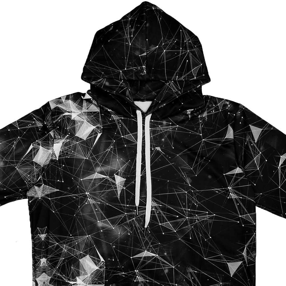 Hoodie for Mens Womens Graphic Hoodies for Men Funny Novelty Pullover Sweatshirt Xmas Teen Boy Gifts Black red Galaxy Hoodie Graphic Hip-hop cool