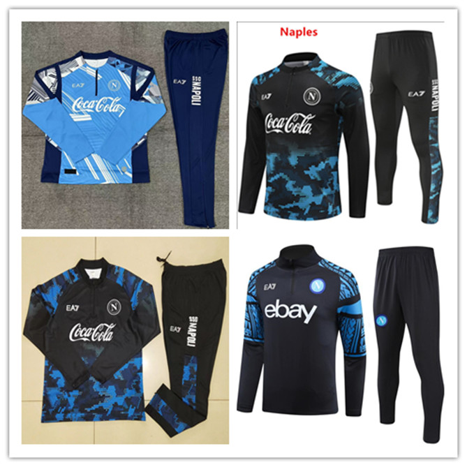 2024 2025 Napoli AE7 TrackSuit soccer jersey football kit 24 25 men kids SSC Naples Hommes training suit wear Formation tuta Chandal Squitude Jogging