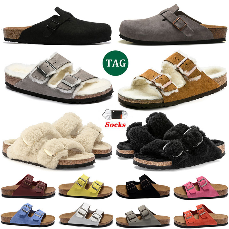 luxury sandals slides shoes suede slippers mules clog fur sliders designer buckle sandals for men women clogs slides luxury sandal bostonclogs loafers 36-45