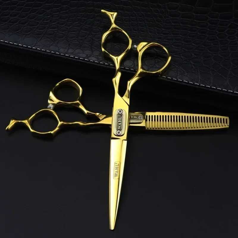 Professional Japan 440c Steel 6 Inch Bull Head Hair Cutting Scissors Haircut Thinning Barber Cut Shears Hairdressing ScissorsXJ2411