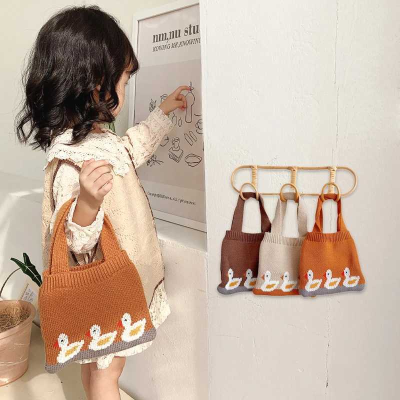 Kids Knitted Bag Autumn Winter Children Handbags for Girls Snacks Coin Storage Bag for Baby Accessories LX241104