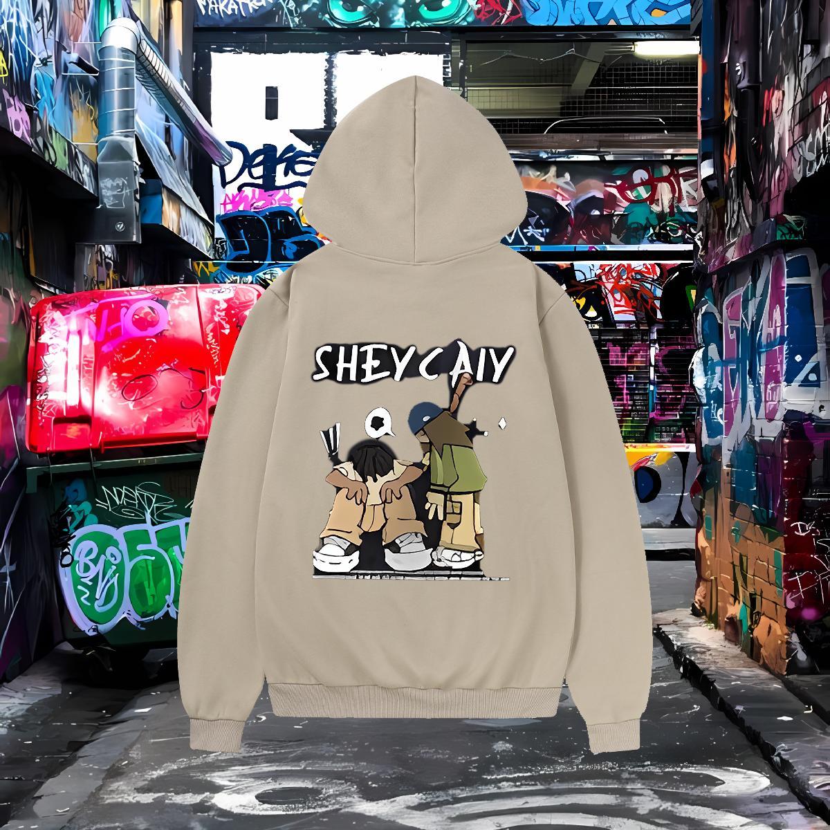 Fashion Unisex Sweatshirts Hooded Collar Long Sleeves Cool Design Men Clothes Hoodie Graphic Top Hoody Spring Autumn Cotton 350g