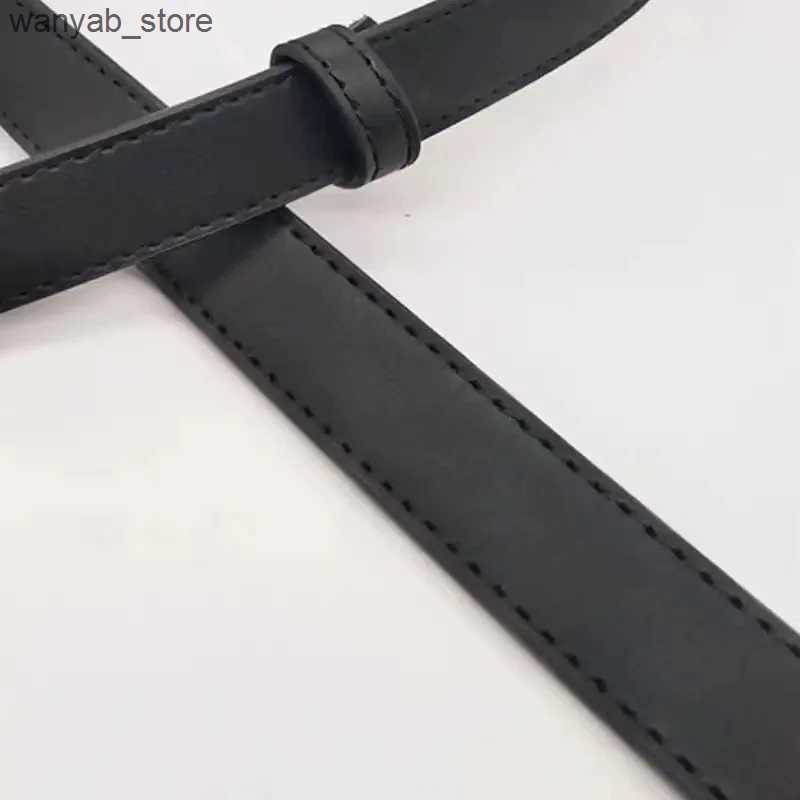Belts 2024 New Width 2.3cm Womens Belt Fashion Belt Cowboy Leather Metal Buckle Casual Dress Jeans Belt L240910