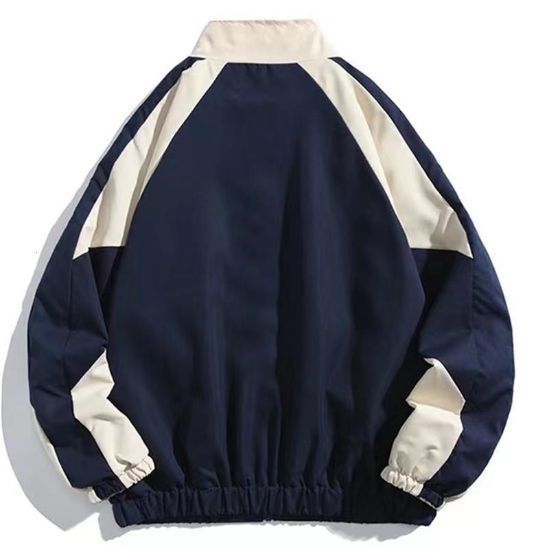 Reflective Striped Jacket Men Hip Hop Streetwear Coat Zipper Up Jacket Windbreaker Harajuku Thin Coats Sports Black Blue 241009