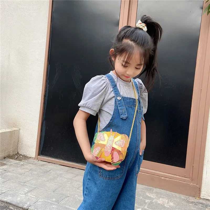 2024 Early Spring New Childrens Bags Cute Butterfly Girls Coin Purse Baby Shoulder Messenger Princess Bag Kids Bags for Girls LX241104