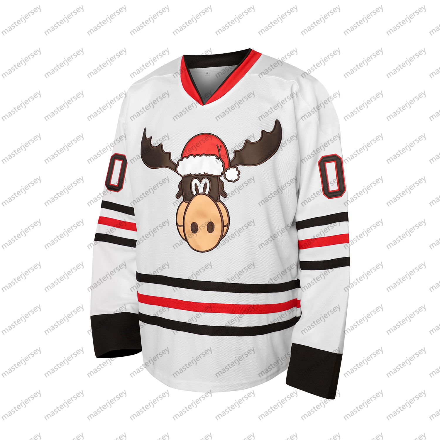 00 GRISWOLD Men's White Ice Hockey Jerseys Stitched Letters with Pullover Closure Long Sleeves Adult Hoody In Stock Fast Shipping