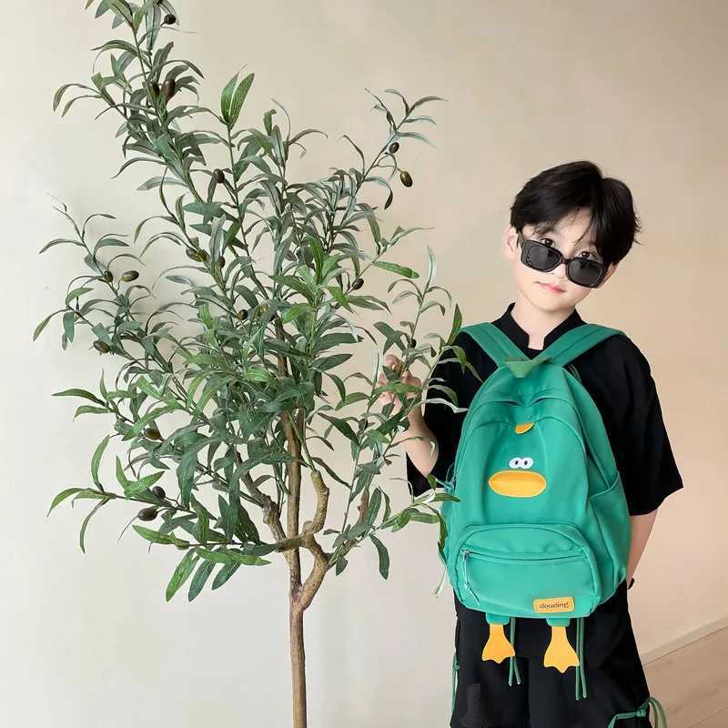 Kindergarten School Bag Cute Duckling Burden Reduction Backpack Boys and Girls Campus Canvas Backpack LX241104