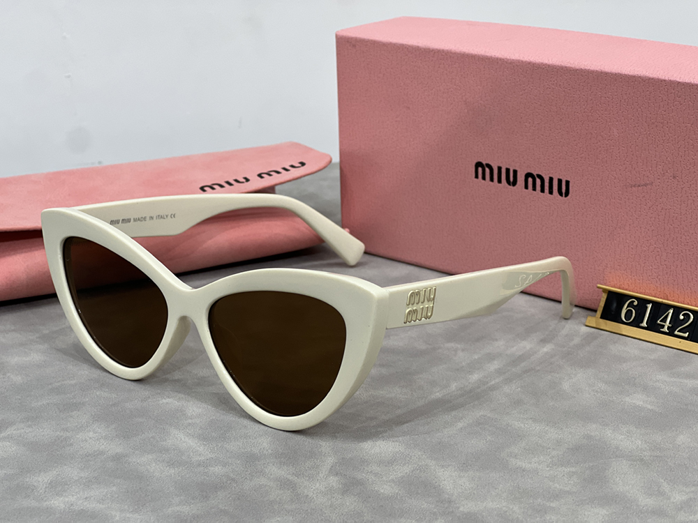 White sunglasses MU04YS women's high -quality luxury glasses with box