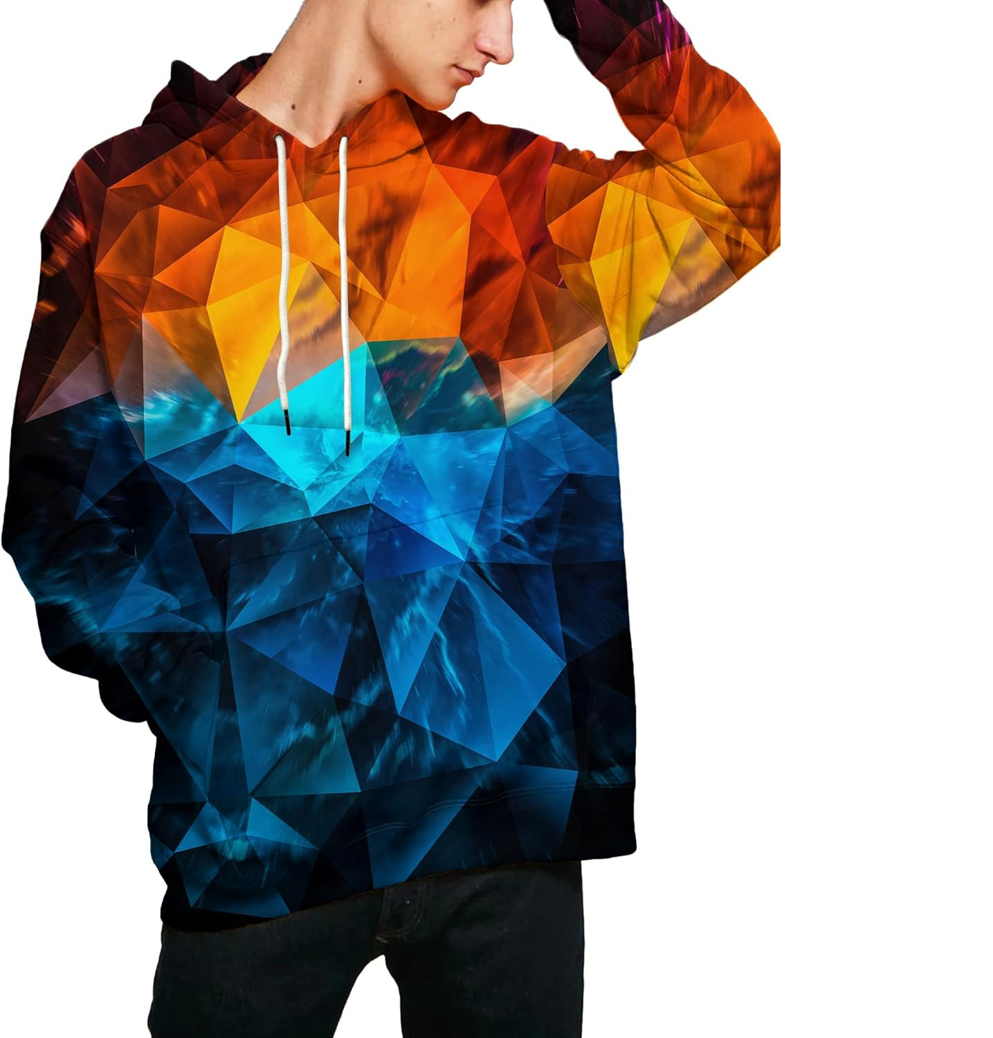 Hoodie for Mens Womens Unisex 3D Printed Hooded Sweatshirt Casual Pullover Hoodie with Big Pockets Graphic Hoodies sweatshirt keep warm