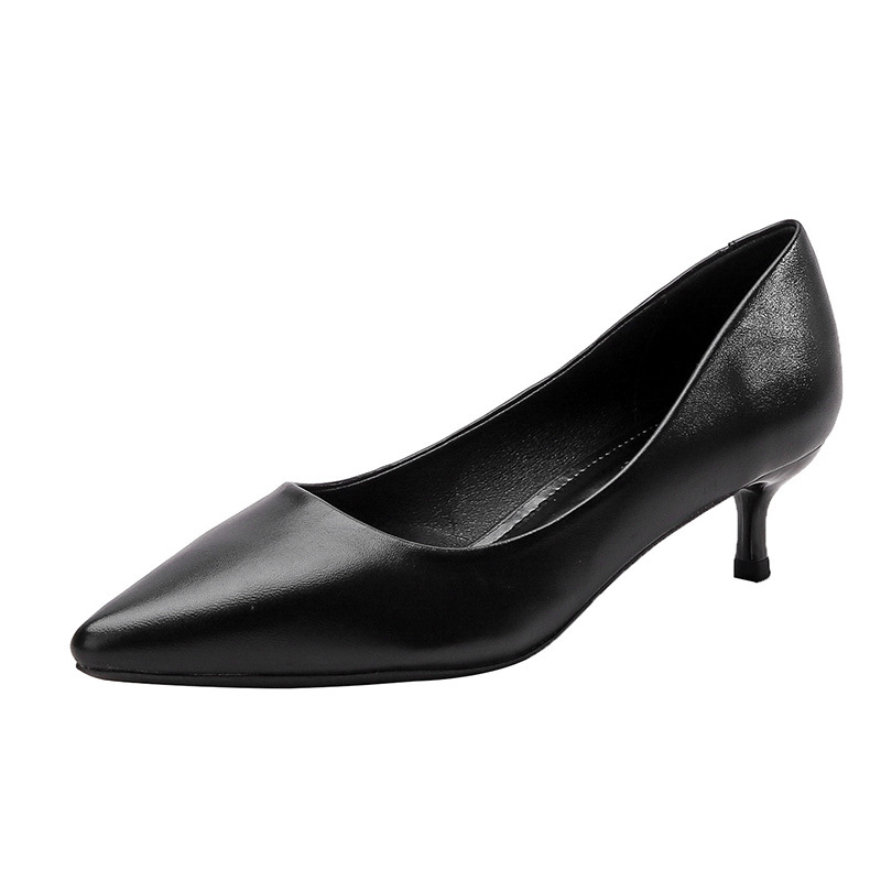 Women's Black high heels Spring Casual shoes Women's high heels Black work shoes