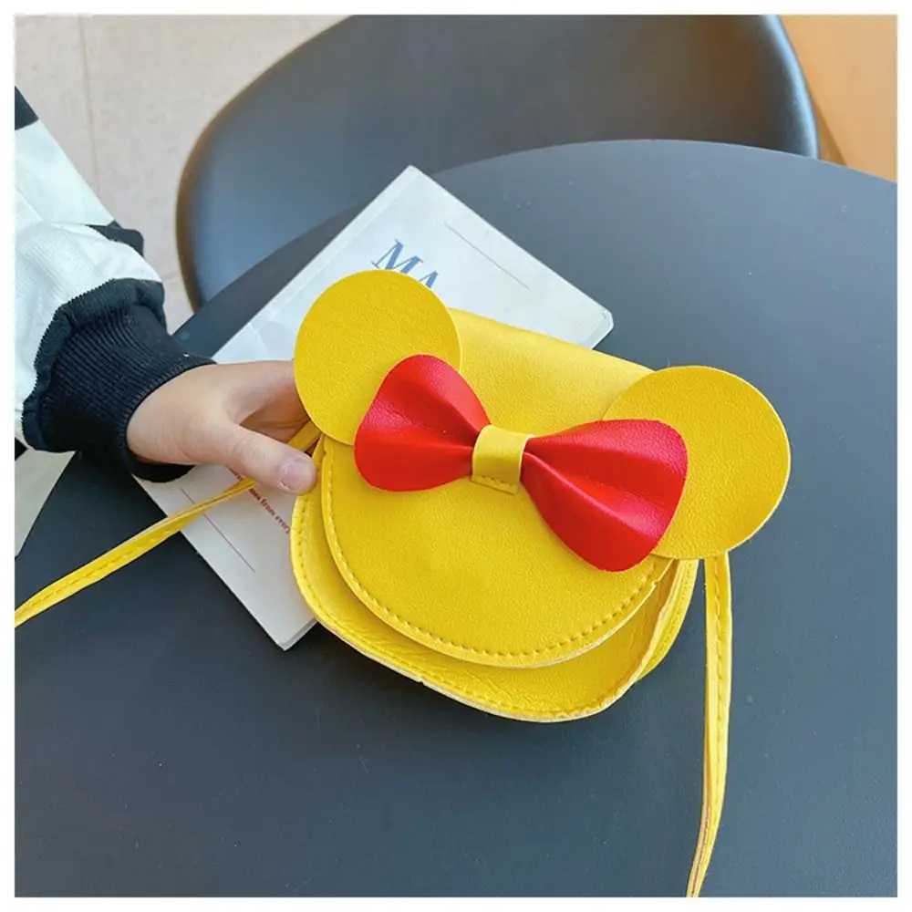Mini Crossbody Shoulder Bag Coin Purse Handbag with Cute Ear Bowknot for Little Girls LX241104