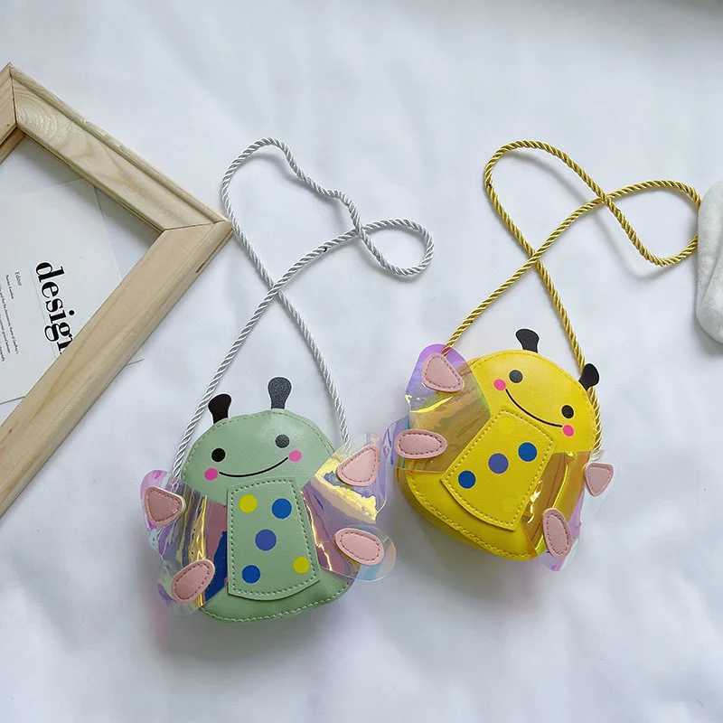 New Cute Childrens Bag PU Shoulder Bag Girl Korean Leisure Crossbody Bag Small Insect Zero Wallet LX241104