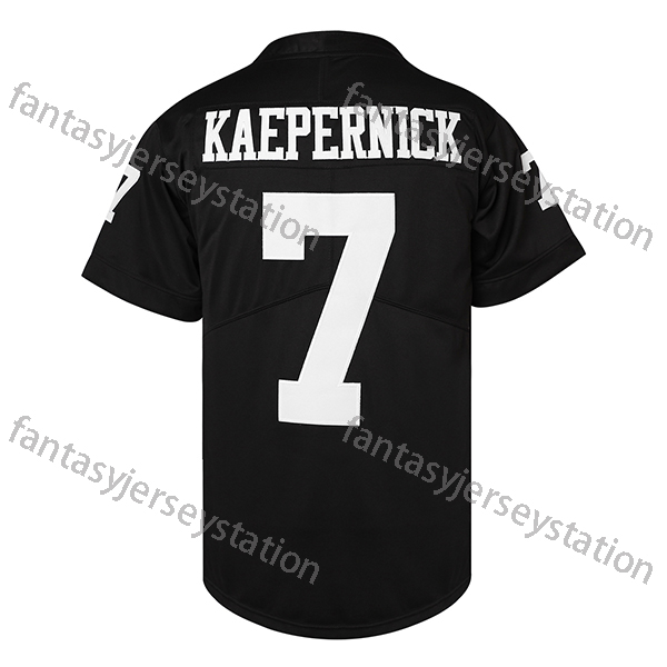 Comfy Letter and Number 7 Embroidery KAEPERNICK Short Sleeve V-Neck Football Jersey - Men's Training and Competition Jersey