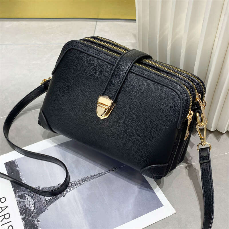 Designer Bag Luxury Designer Solid Color Women's Small Handbag Fashion Shoulder Crossbody Bag Ladies Pu Leather 3 Layer Shell Satchel Bags purse 